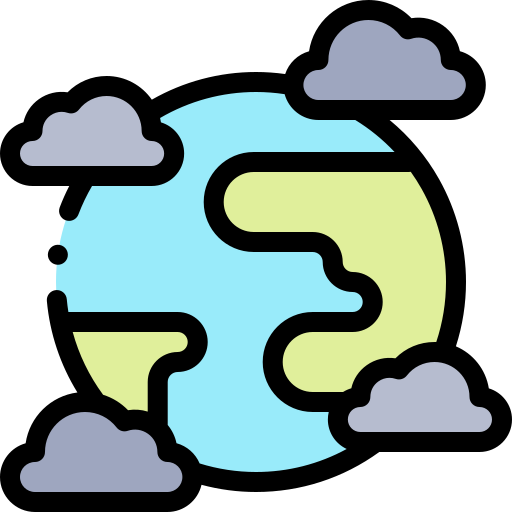 ciemna chmura Detailed Rounded Lineal color ikona