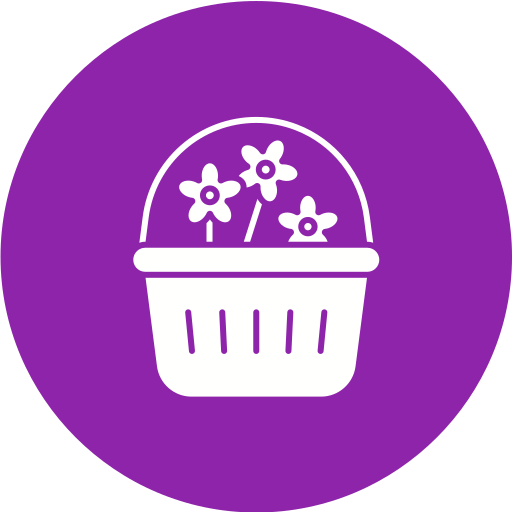 Flower basket Generic color fill icon
