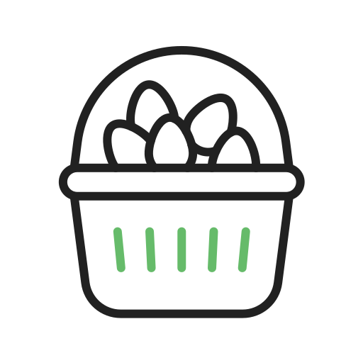 cesta de huevos Generic color outline icono