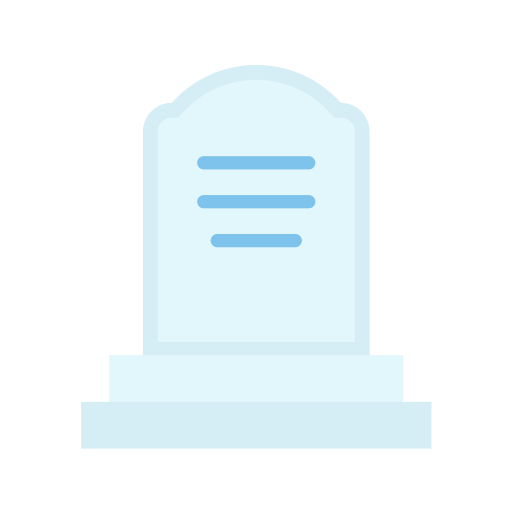 Tombstone Generic color fill icon
