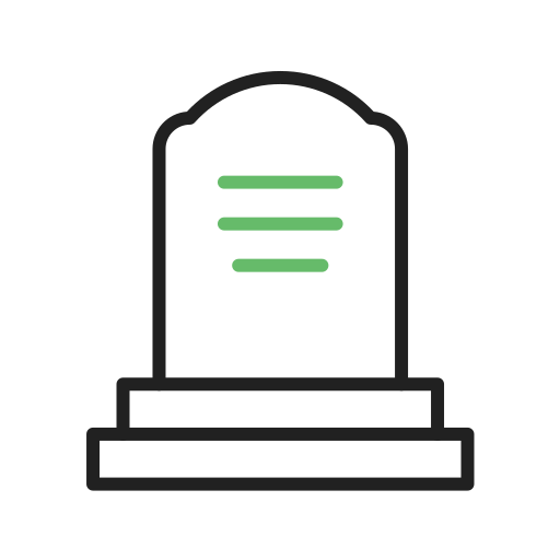 Tombstone Generic color outline icon