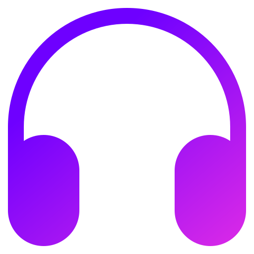 auriculares Generic gradient fill icono