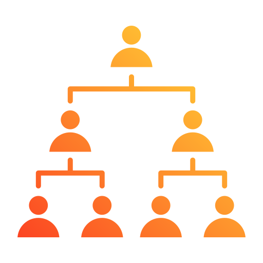 structure d'organisation Generic gradient fill Icône