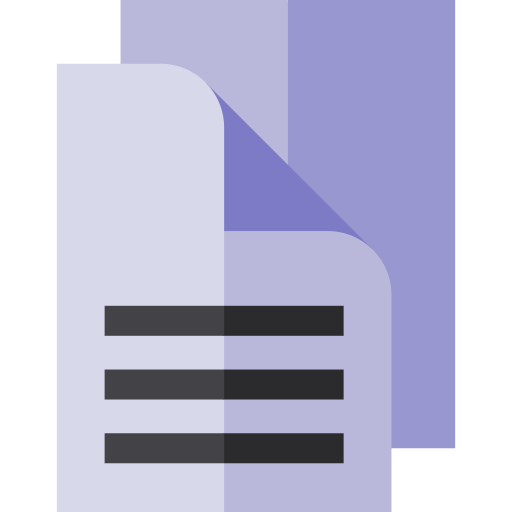 documentos Basic Straight Flat icono
