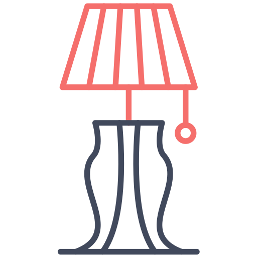 lampada da tavolo Generic color outline icona