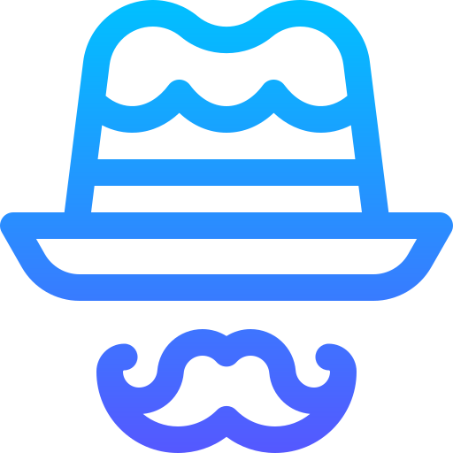 sombrero Basic Gradient Lineal color icono