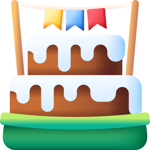 Cake 3D Color icon