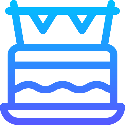 케이크 Basic Gradient Lineal color icon