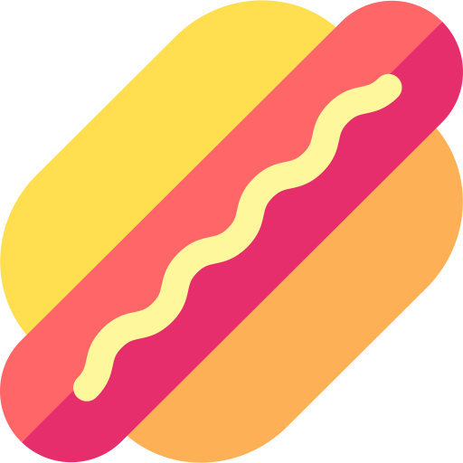 hot-dog Basic Rounded Flat Icône