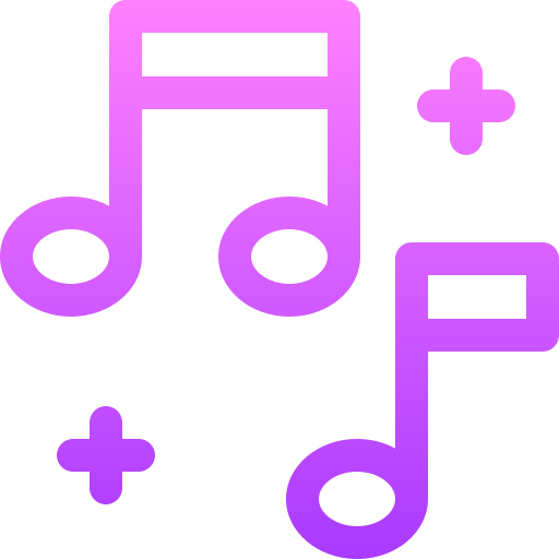 음악 Basic Gradient Lineal color icon