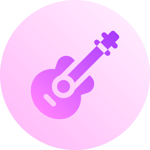 guitarra Basic Gradient Circular icono