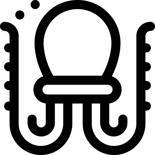 pieuvre Basic Rounded Lineal Icône