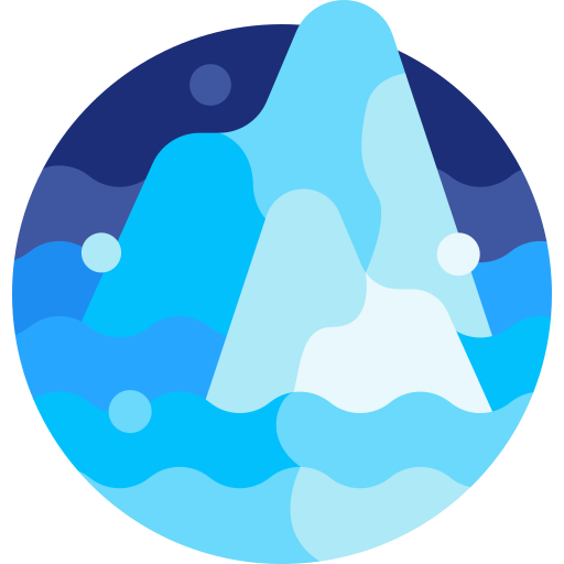 빙산 Detailed Flat Circular Flat icon