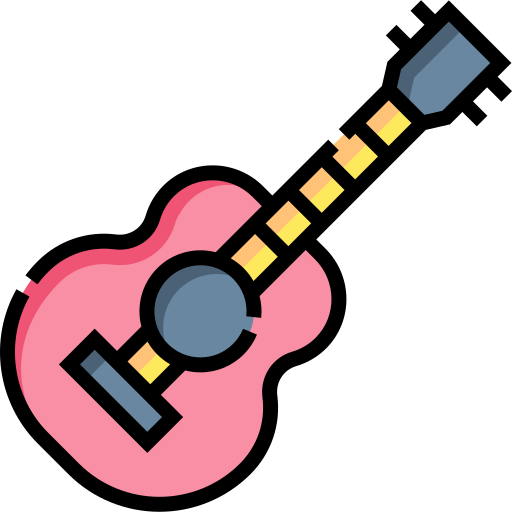 gitara Detailed Straight Lineal color ikona