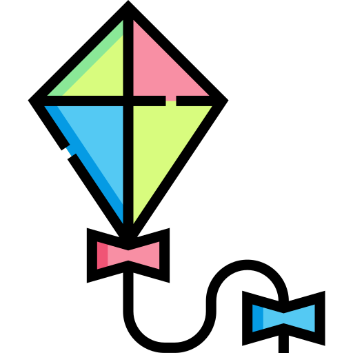 Kite Detailed Straight Lineal color icon