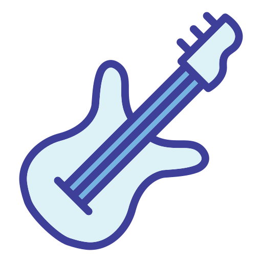 베이스 기타 Generic color lineal-color icon
