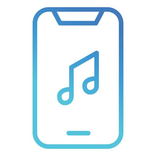 Music app Generic gradient outline icon