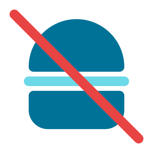 nessun hamburger Generic color fill icona
