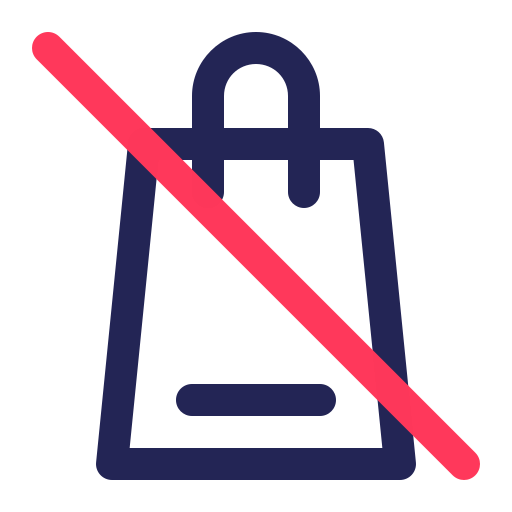No shopping bag Generic color outline icon