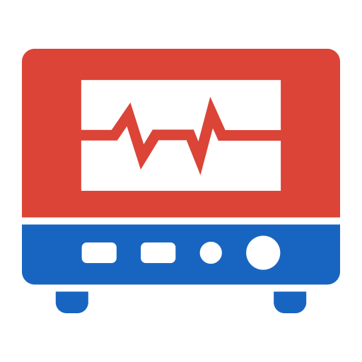 Heart rate monitor Generic color fill icon