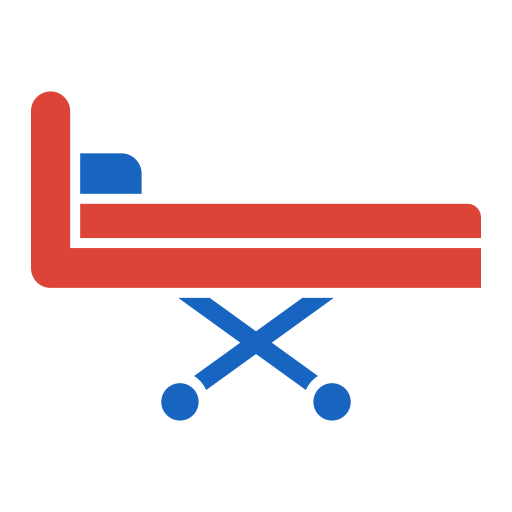 Hospital bed Generic color fill icon
