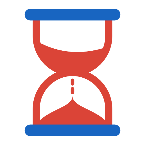 reloj de arena Generic color fill icono