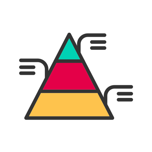 graphique pyramidal Generic color lineal-color Icône