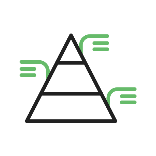 Пирамидальная диаграмма Generic color outline иконка