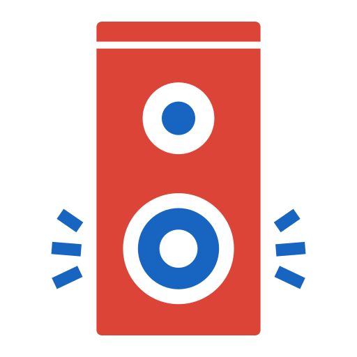 pudełko głośnikowe Generic color fill ikona