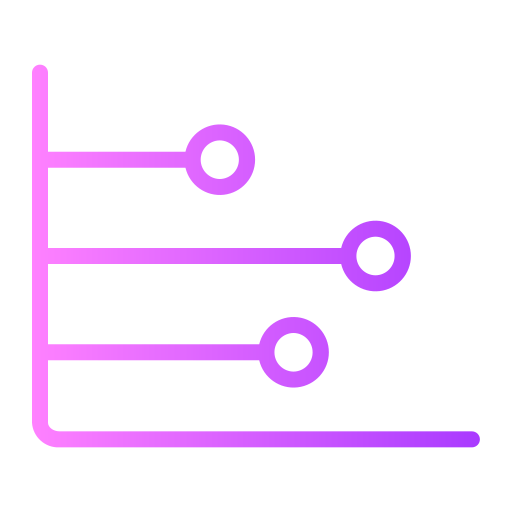 grafico a linee Generic gradient outline icona