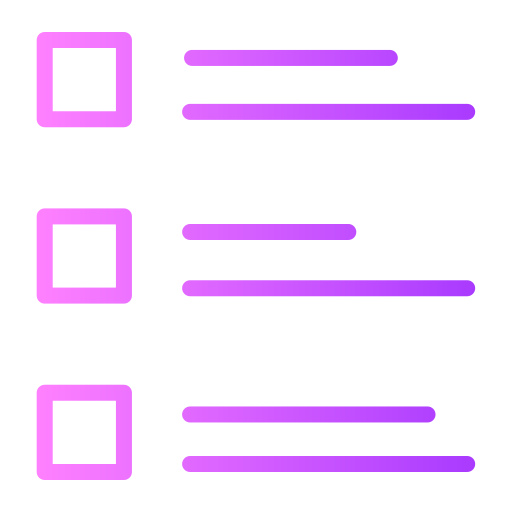 lijst Generic gradient outline icoon