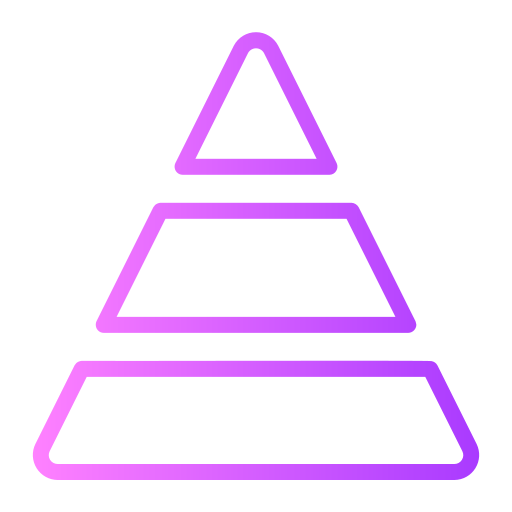 grafico a piramide Generic gradient outline icona