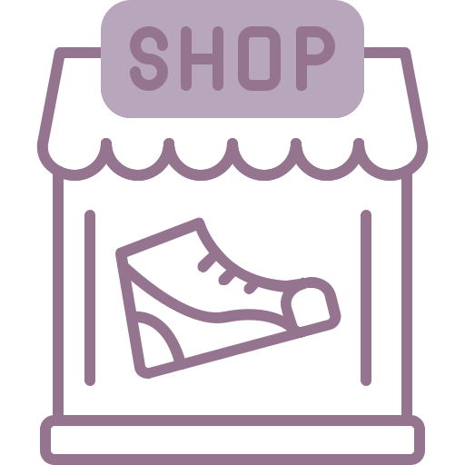 tienda de zapatos Generic color lineal-color icono