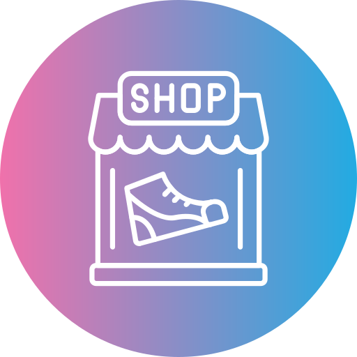 negozio di scarpe Generic gradient fill icona