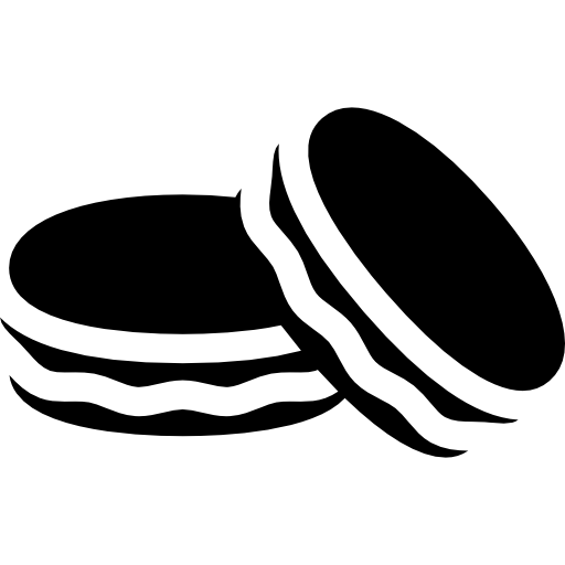 Two Macarons Curved Fill icon