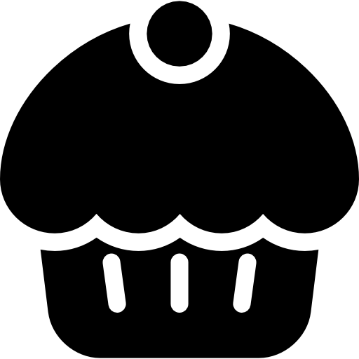 un muffin Curved Fill icono