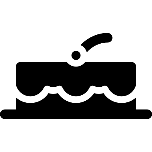 Cherry Cake Curved Fill icon
