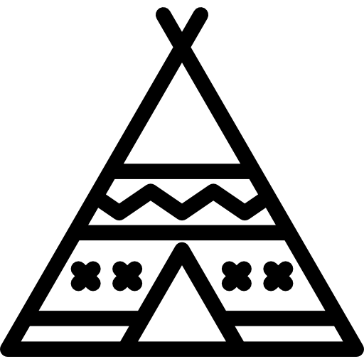wigwam dei nativi americani Special Lineal icona