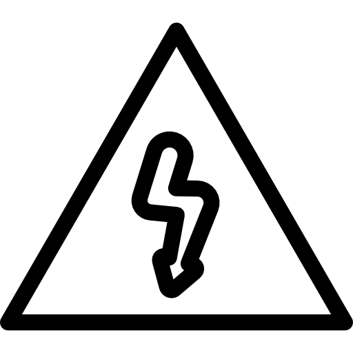 segno di pericolo Basic Rounded Lineal icona
