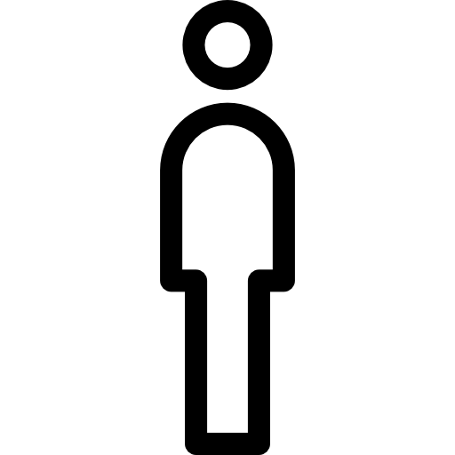 mannen toilet teken Basic Rounded Lineal icoon