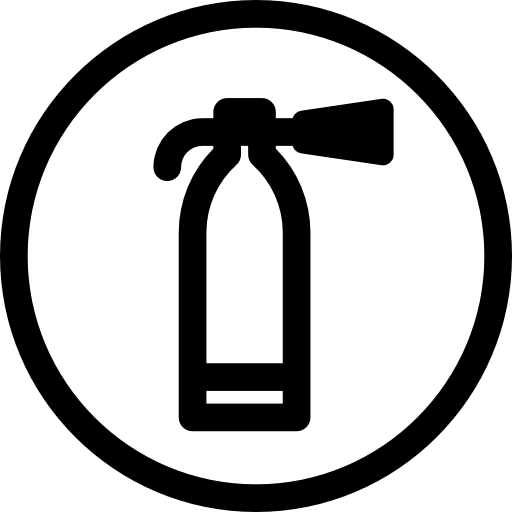 Fire Extinguisher Sign Basic Rounded Lineal icon