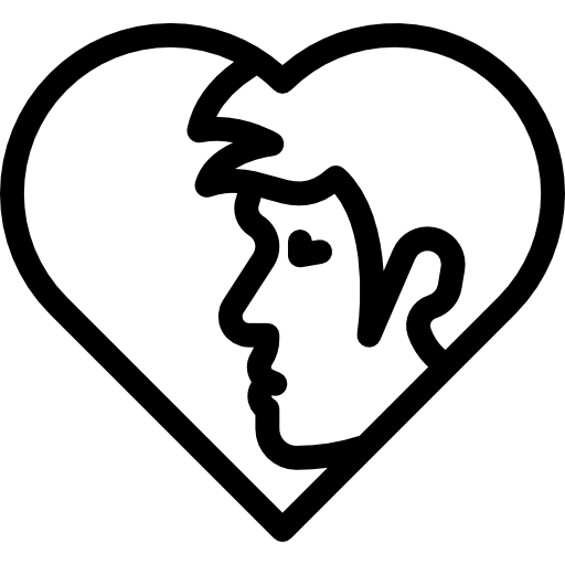 mens in een hart  icoon