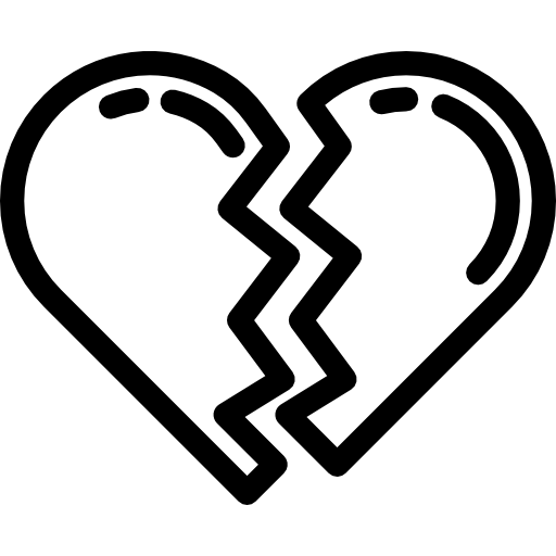 gebroken hart  icoon