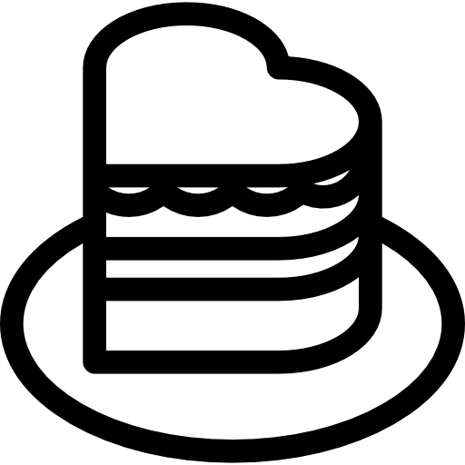 herzförmiger kuchen  icon