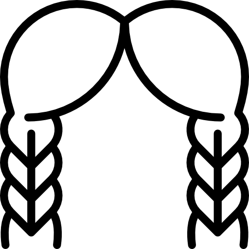 parrucca con trecce Special Lineal icona
