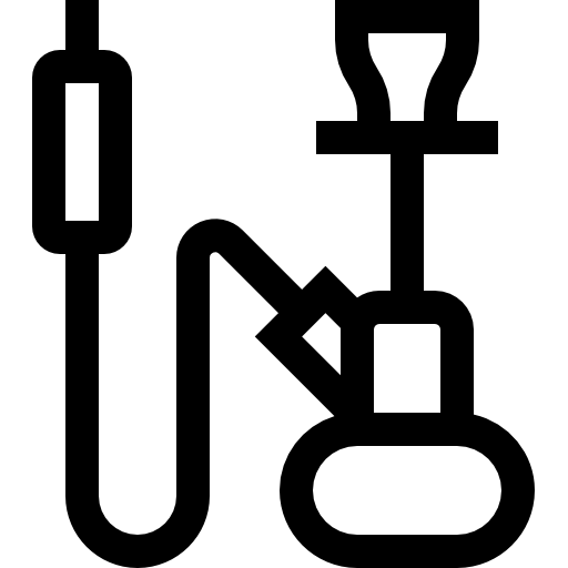 narghilè Basic Straight Lineal icona