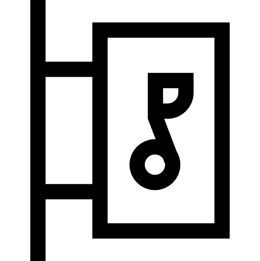 letrero Basic Straight Lineal icono