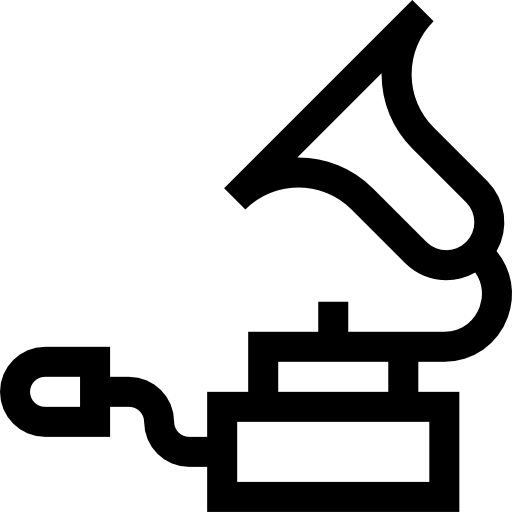 축음기 Basic Straight Lineal icon