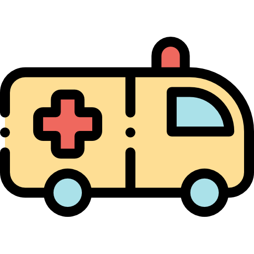 Ambulance Detailed Rounded Lineal color icon