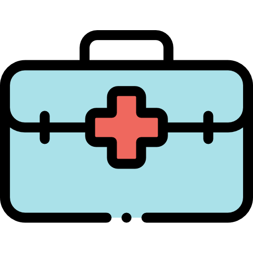 kit de primeros auxilios Detailed Rounded Lineal color icono